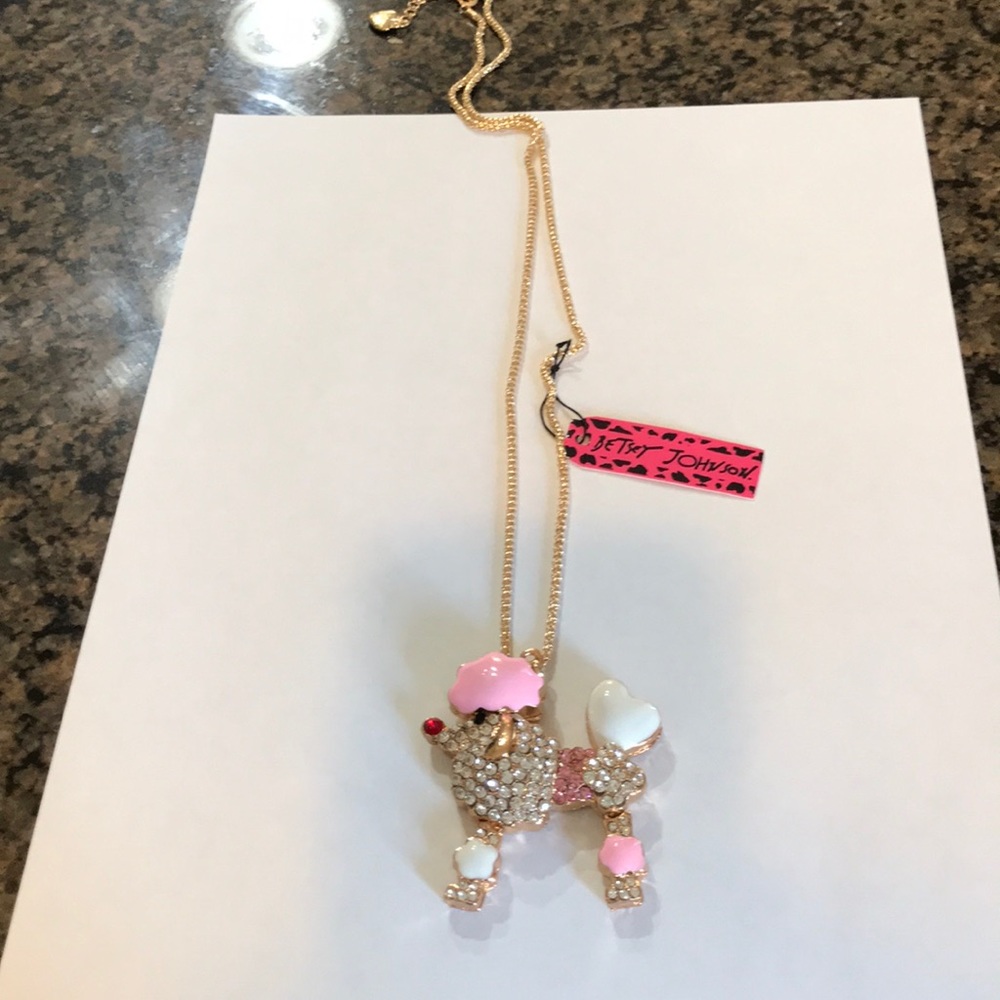 Betsey Johnson poodle necklace